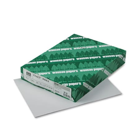 Wausau Wausau Paper 49191 Exact Index Card Stock  90 lbs.  8.5 x 11  Gray  250 Sheets-Pack 49191